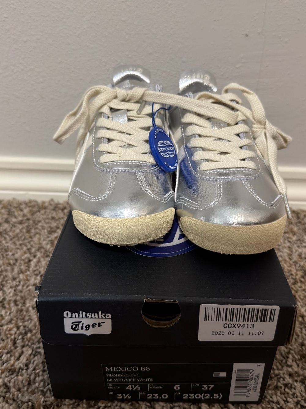 Onitsuka Tiger by Asics Mexico 66 Silver Off-White Sneakers